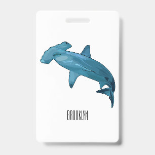 Badge Illustration de requin marteau