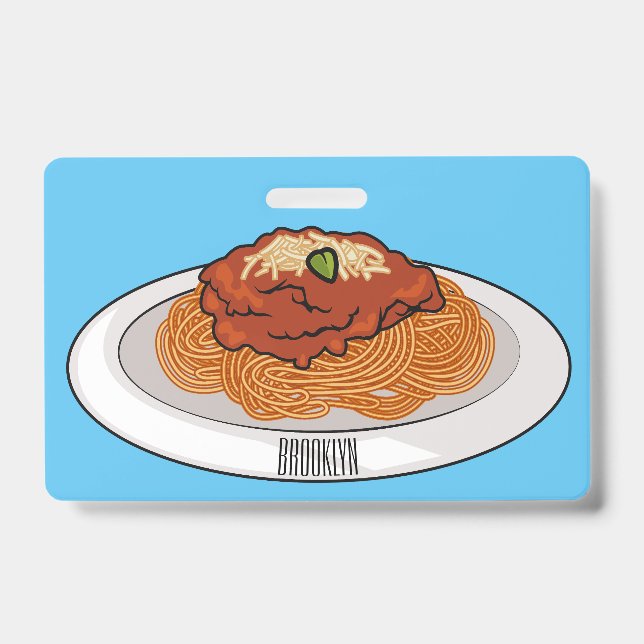 Badge Illustration de Spaghetti (Avant)