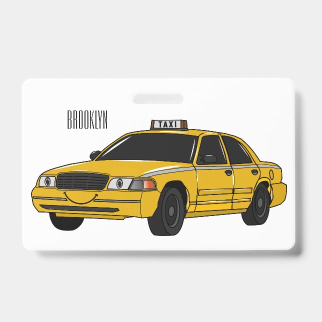 Badge Illustration de taxi (Avant)
