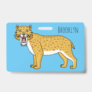 Badge Illustration de tigre à dents de sabre