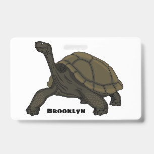 Badge Illustration de tortue terrestre des Galapagos