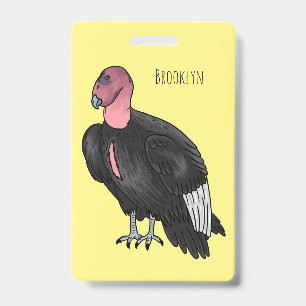 Badge Illustration d'oiseau condor de Californie