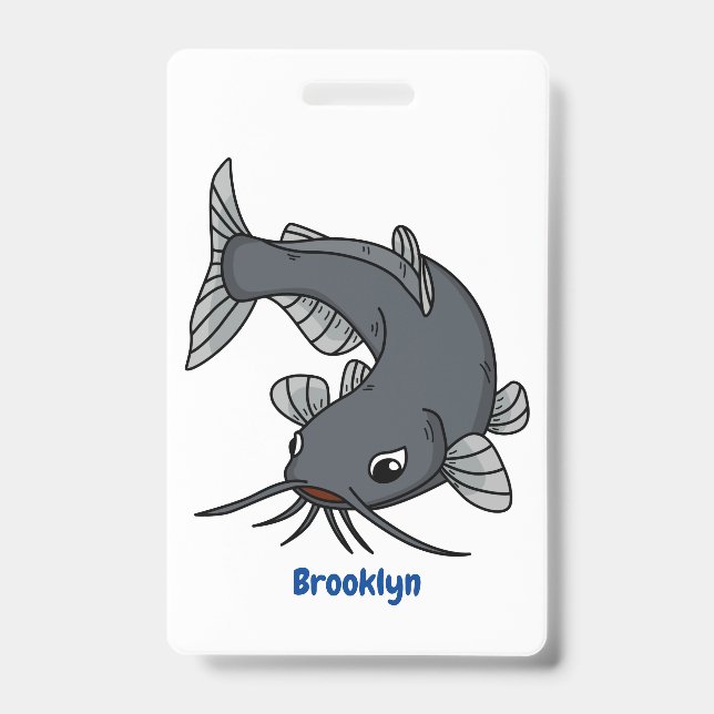 Badge Illustration du poisson-chat mignon (Avant)