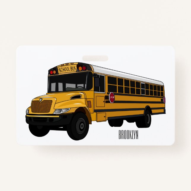 Badge Illustration d'un autobus scolaire (Devant)