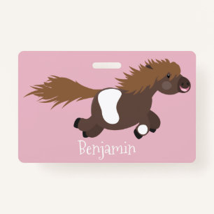 Badge Illustration d'un poney de Shetland mignon