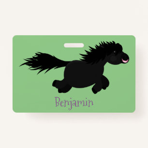 Badge Illustration d'un poney de Shetland mignon