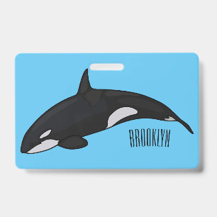 Badge Illustration d'une baleine tueuse