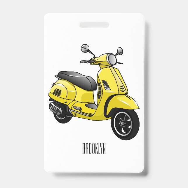 Badge Illustration d'une moto cyclable (Avant)