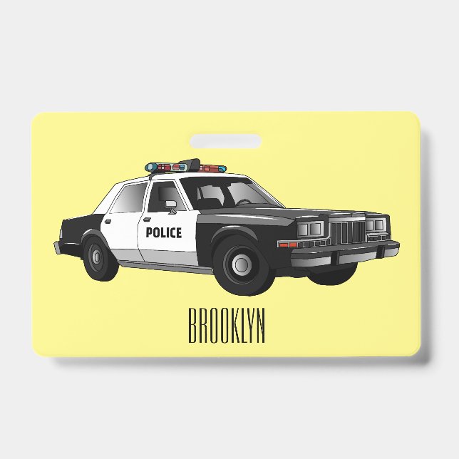 Badge Illustration d'une voiture de police (Avant)