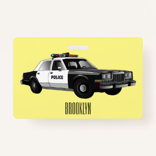 Badge Illustration d'une voiture de police