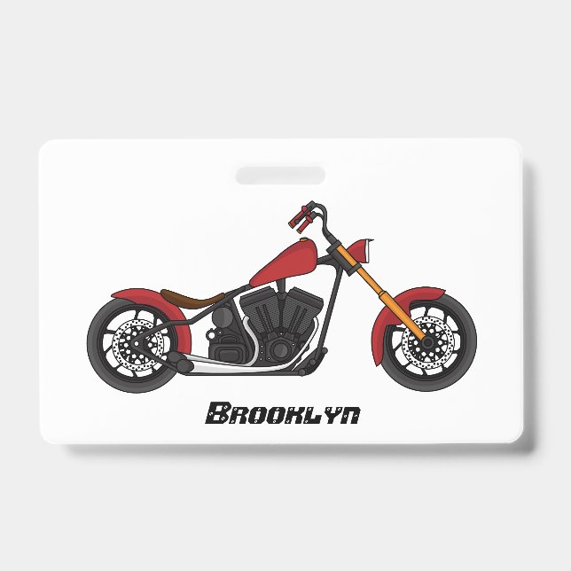 Badge Illustration motocyclette de style hélicoïdal (Avant)