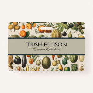 Badge Illustration scientifique végétale des fruits