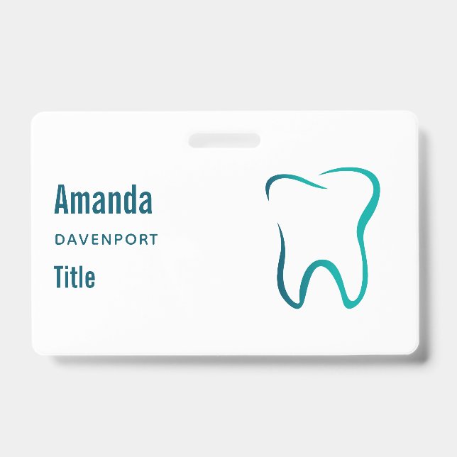 Badge Image Médical de Dentisterie de Dent (Avant)