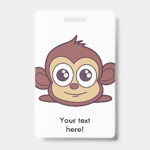 Badge Images clipart de singe mignon