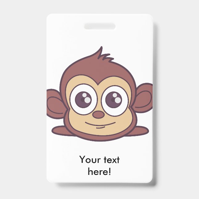 Badge Images clipart de singe mignon (Avant)