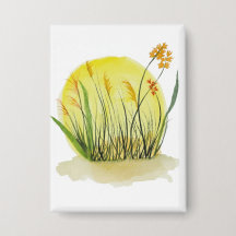 Impression d'art à l'aquarelle de Golden Meadow