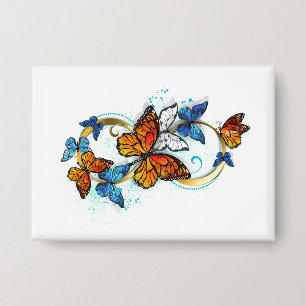 Badge Infini de papillons monarques