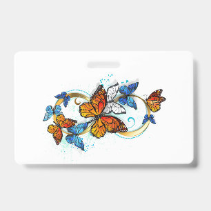 Badge Infinité de papillons monarques
