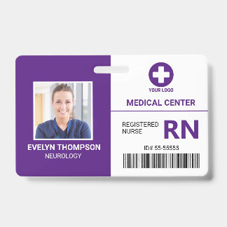 Badge Infirmière autorisée IN ID de l'employé médical de