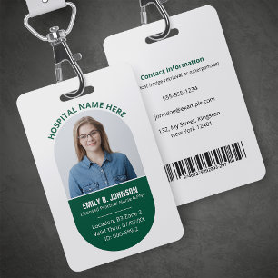 Badge Infirmière auxiliaire diplômée logo photo personna