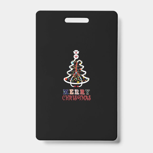 Badge Infirmière Cadeau | Joyeux Noël (Avant)