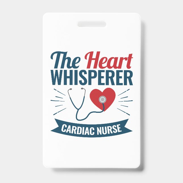 Badge Infirmière cardiaque le murmure du cœur (Avant)