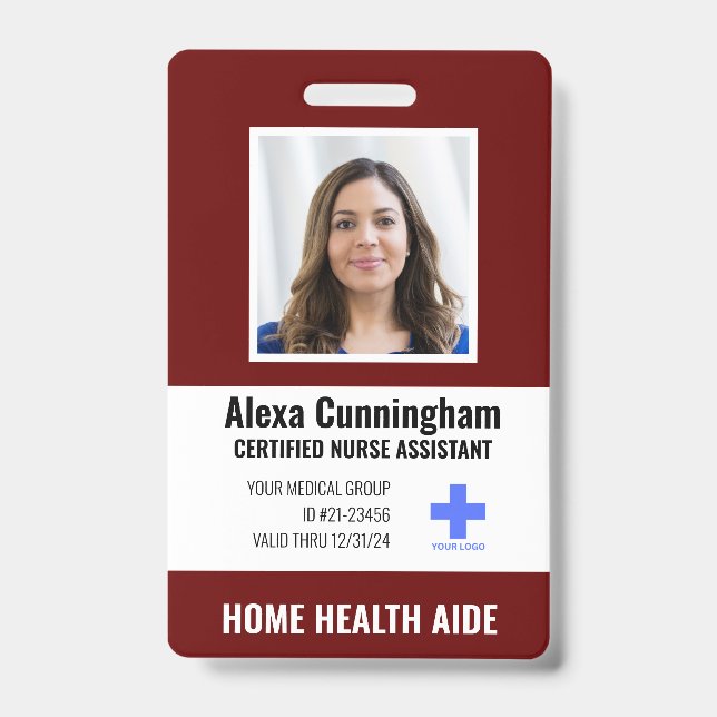 Badge Infirmière certifiée - Infirmière - Carte d'identi (Avant)