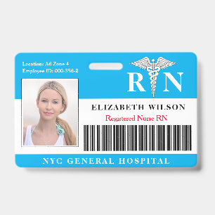 Badge Infirmière de la RN ID photo de l'employé Médical