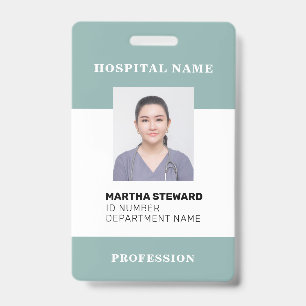 Badge Infirmière de l'hôpital Employé médical Photo de l