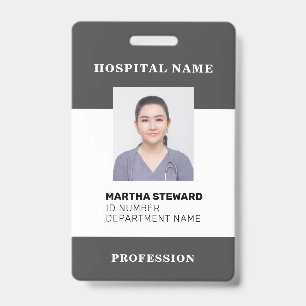 Badge Infirmière de l'hôpital Employé médical Photo de l