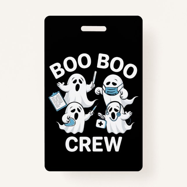 Badge Infirmière d'Halloween Cadeau Boo Boo Infirmière d (Devant)