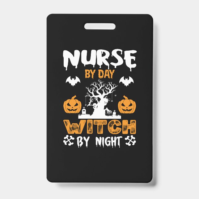 Badge Infirmière d'Halloween par sorcière de jour par nu (Avant)