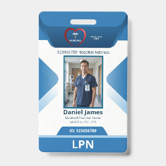 Badge Infirmière diplômée IDE Logo hôpital photo