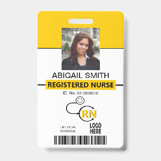 Badge Infirmière diplômée IR infirmière modèle de photo 