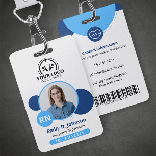 Badge Infirmière diplômée photo personnalisée avec nom