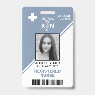 Badge Infirmière diplômée RN triangle poussiéreux géomét