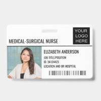 Infirmière en chirurgie Photo ID Logo de l'hôpital