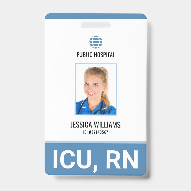 Badge Infirmière inscrite du personnel hospitalier (Avant)