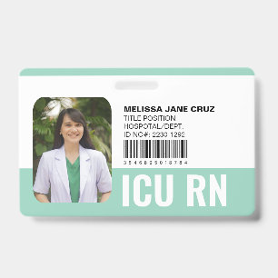 Badge Infirmière médecin du personnel médical personnali
