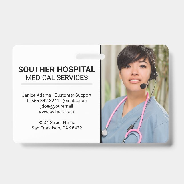 Badge Infirmière Médicale | Service client (Face)