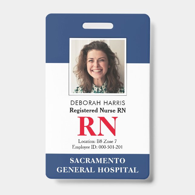 Badge Infirmière RN moderne (Avant)
