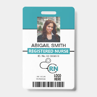 Badge Infirmière turquoise inscrite Insigne modèle photo
