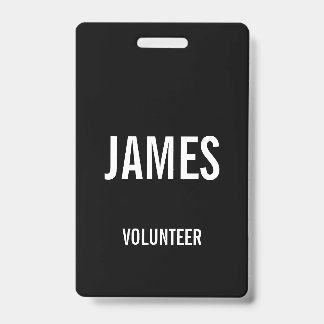 Badge Informations sur l'événement de nom de bénévole no