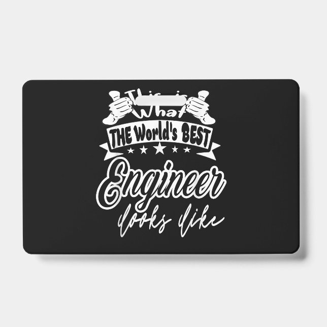 Badge Ingénieur C'Est Mondes Le Meilleur Ingénieur Sembl (Front)