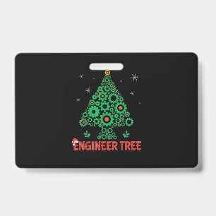 Badge Ingénieur de Noël Génie mécanique de l'arbre
