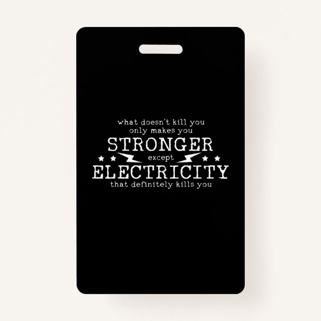 Badge Ingénieur électricien Électrique Électricité (Devant)