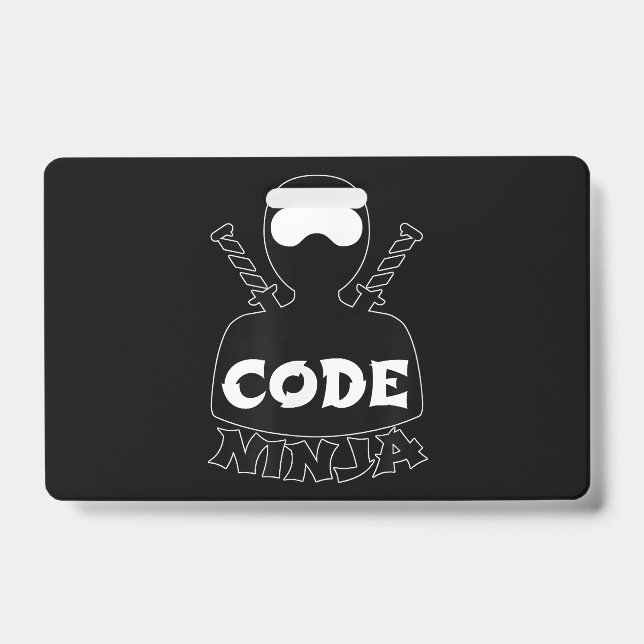 Badge Ingénieur en codage informatique Code Ninja drôles (Avant)