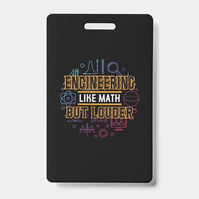 Badge Ingénieur Ingénierie Comme Les Maths (Avant)