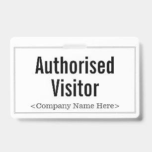 Badge Insigne "a autorisé visiteur" de minimaliste