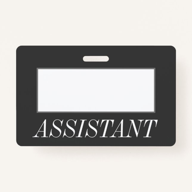 Badge Insigne "ASSISTANT" Glamour, Luxueux (Devant)